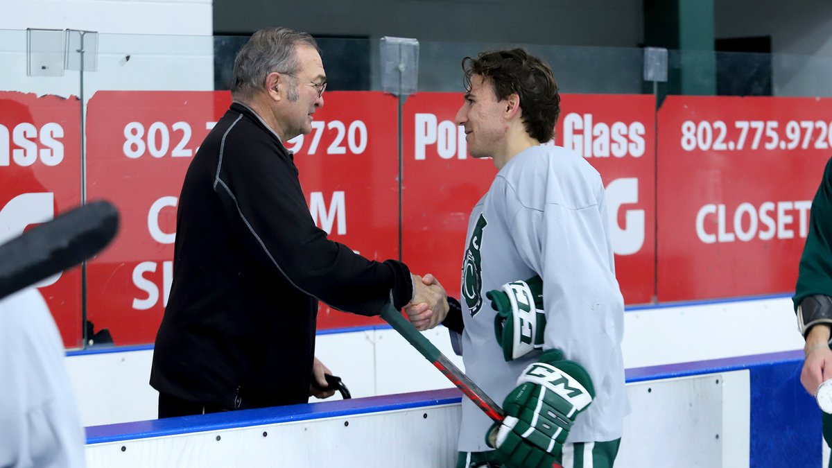 CastletonSports's tweet photo. The @CastletonMHky team, the Moran family and members of the Castleton Blue Line Club gathered Monday at Spartan Arena as it was announced that the annual Thanksgiving weekend tournament will be re-named the Terry Moran Invitational!

MORE: https://t.co/tuibJL8s3Q https://t.co/qREIDRZtF9