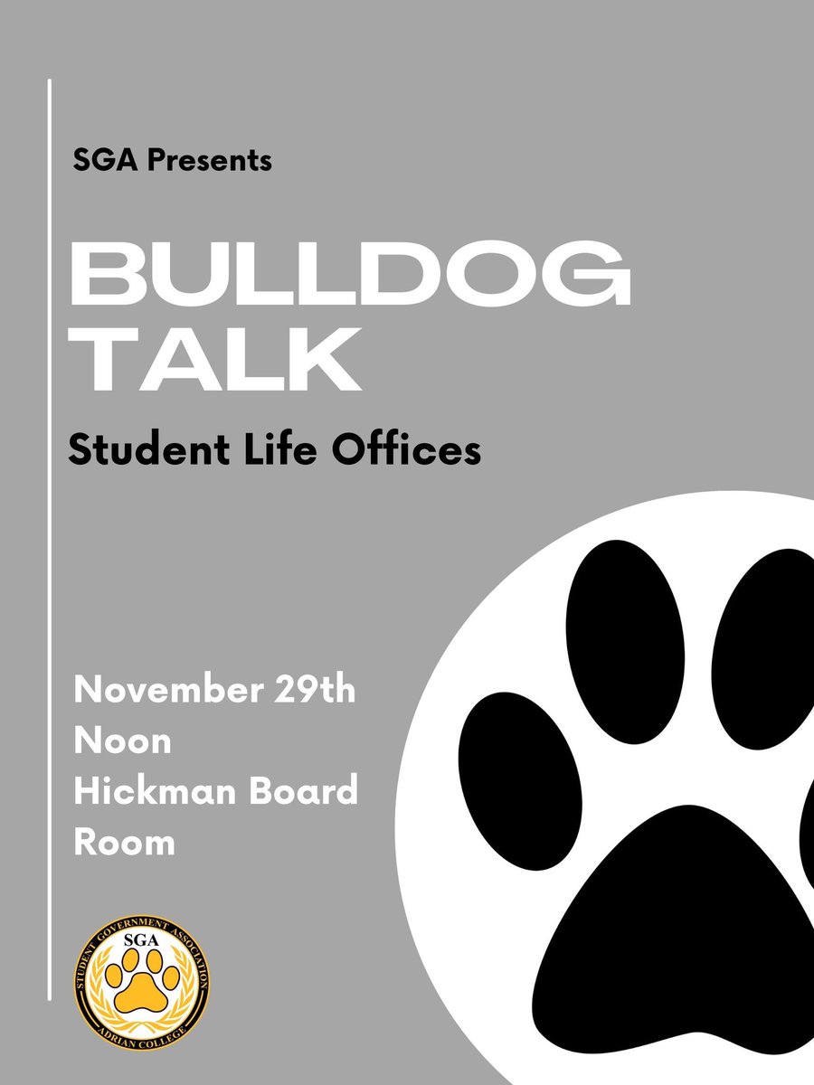 We are officially one week away from the last Bulldog Talk of the semester. Any organization that applied for Fincom funding must attend at least 2 meetings this semester. Don’t miss it!