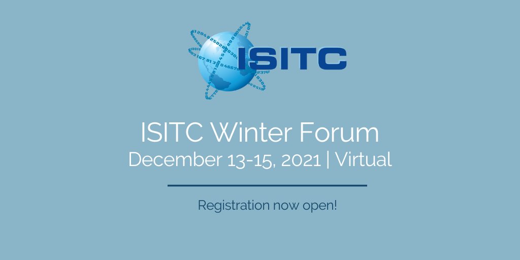 ISITC's tweet photo. Save the date for our annual #ISITCWinterForum, December 13-15th, 2021. Don't miss our two general sessions: "Key Themes of the Regulatory Landscape for Digital Assets" and "The New Way of Working." 
Register now: https://t.co/9S1HdZAEBG https://t.co/287KETADaS