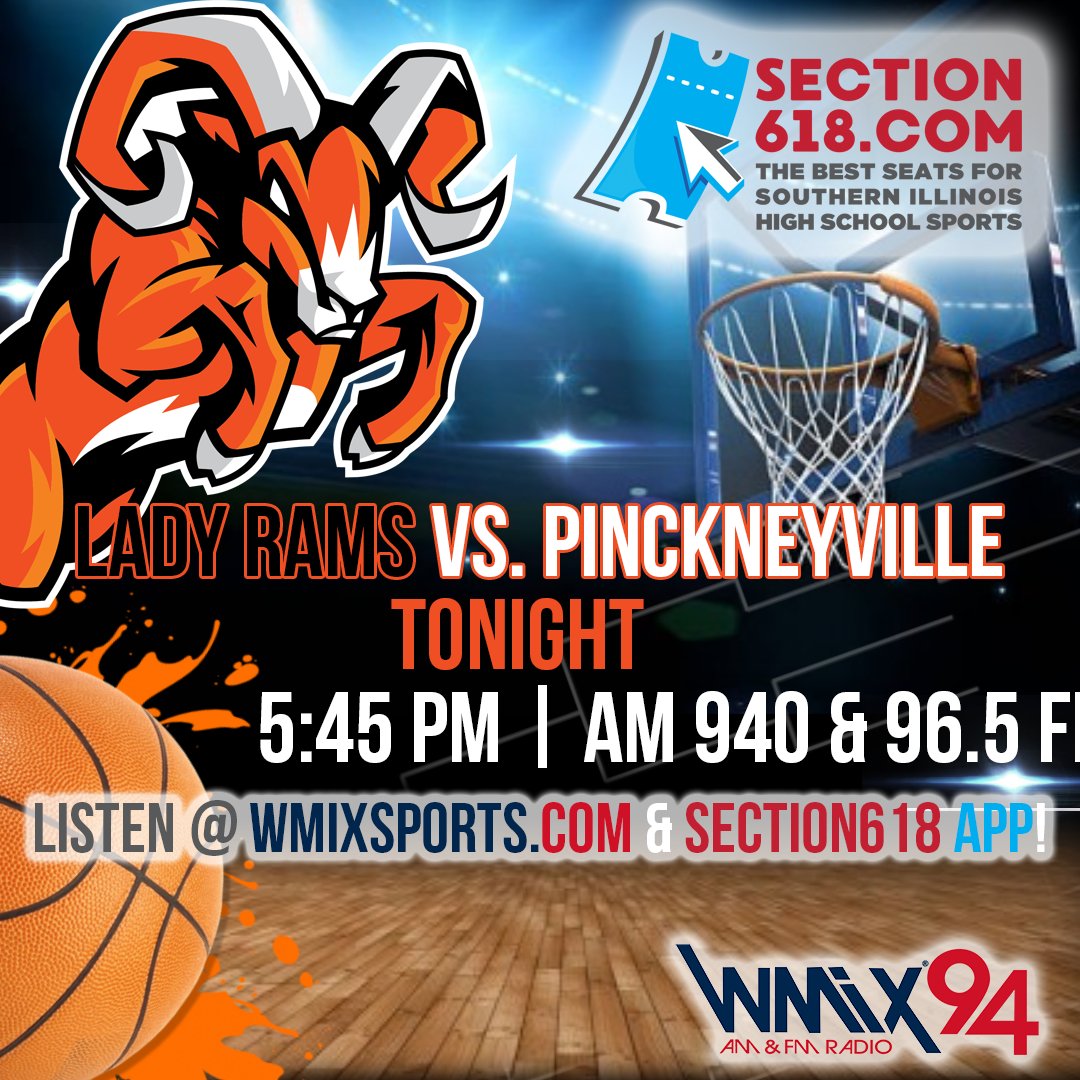 LISTEN TONIGHT! The Mt. Vernon Lady Rams look to stay undefeated in their opener from the Nashville Girls Thanksgiving Tournament. They battle Pinckneyville from the Assembly Hall with the tip slated for 6:00. Pregame is around 5:50 on AM 940, 96.5 FM or on the <a href="/section618/">Section618.com</a> App!