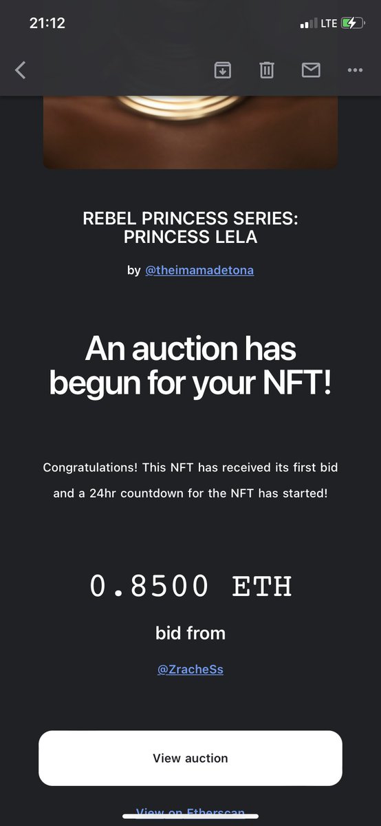 So yeah the mail came in! Auction just got kicked off by <a href="/ZracheSs/">ZracheSs.RON</a> ! Thank you so much! Appreciate you man!❤️ LFG 🚀🚀 follow this auction live on @withFND 
foundation.app/@theimamadetona