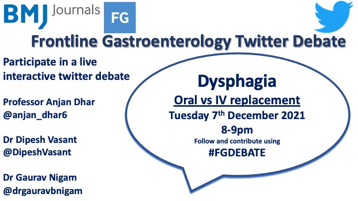 FrontGastro_BMJ's tweet photo. Book the date into your Twitter diary! The next debate is set for December 7th from 8-9pm. Meet our expert panel: @anjan_dhar6 @DipeshVasant @drgauravbnigam https://t.co/irtP81lyPo
