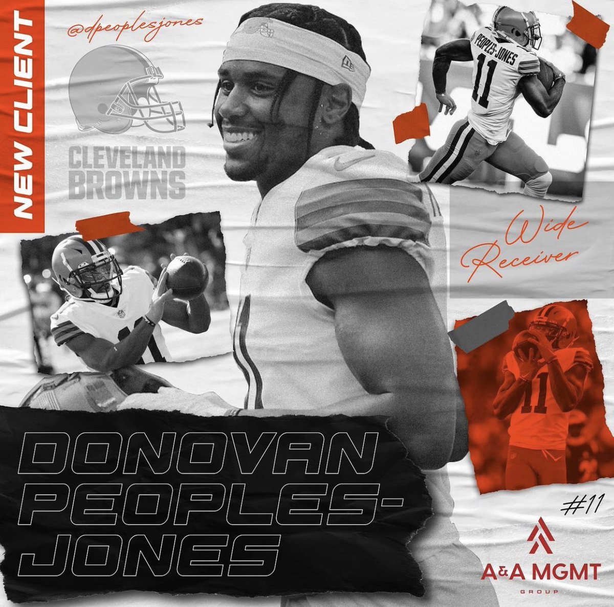 dreeanes's tweet photo. Welcome Donovan Peopes-Jones to the @aamgmtgroup team! #GoBrowns ! https://t.co/HHAPruc8s3