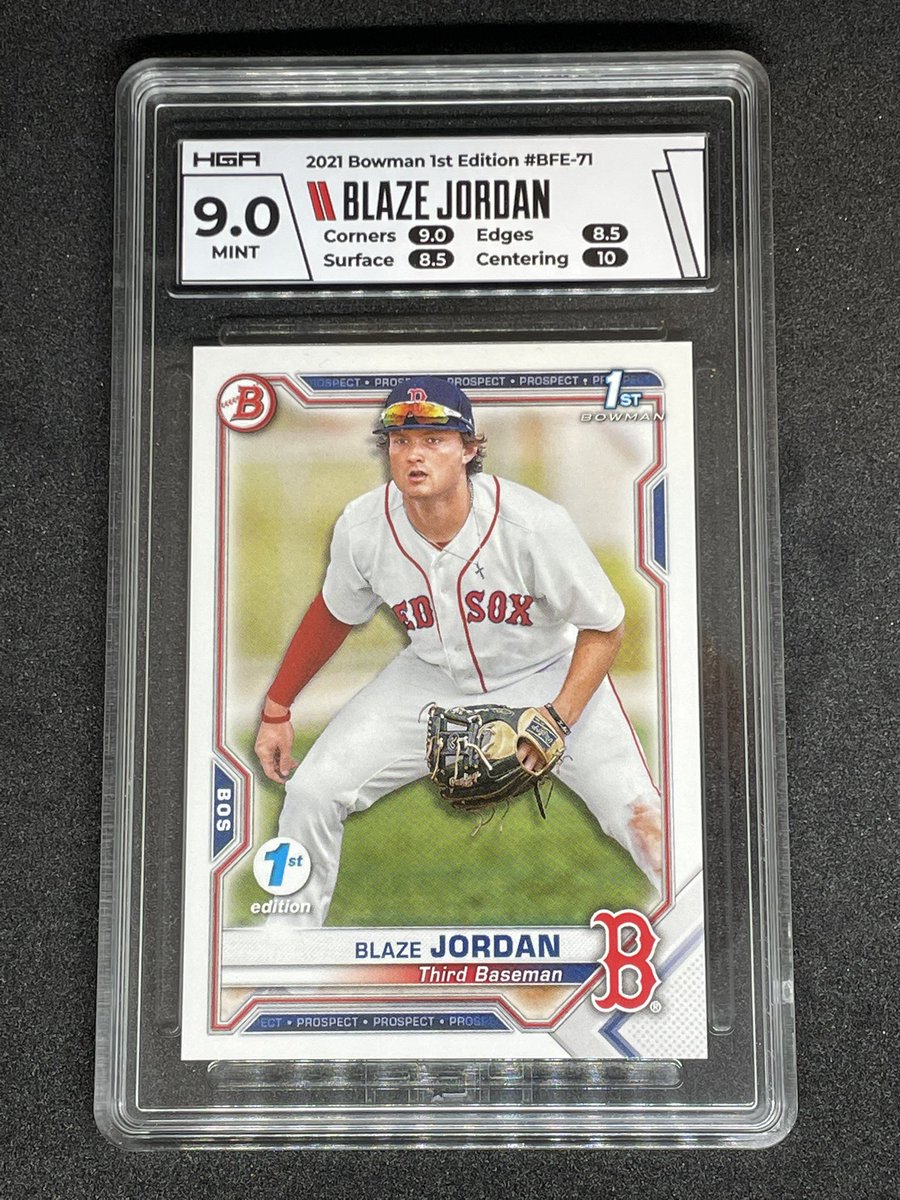 Cardgoats's tweet photo. Blaze Jordan 2021 Bowman First Edition HGA 9
$30 BMWT
@HobbyConnector @sports_sell @CardPurchaser @JustBlaze https://t.co/CNx5NQX5fB