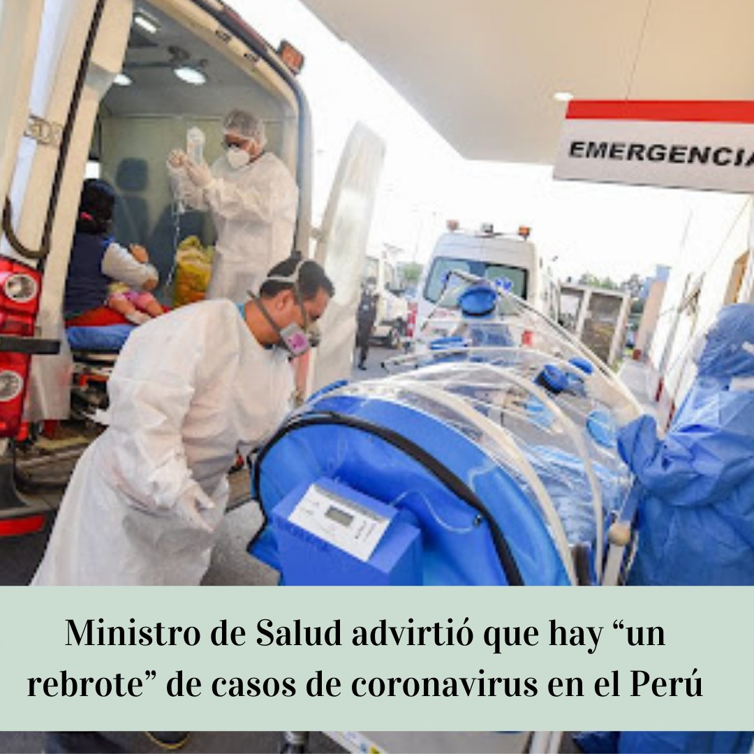 NotitiaU's tweet photo. Ministro de Salud advirtió que hay “un rebrote” de casos de coronavirus en el Perú
El ministro de Salud, Hernando Cevallos, advirtió que existe “un rebrote” de los casos de contagio de coronavirus de acuerdo con las cifras de las tres últimas semanas.
#covid #peru https://t.co/UVg8Seo74e