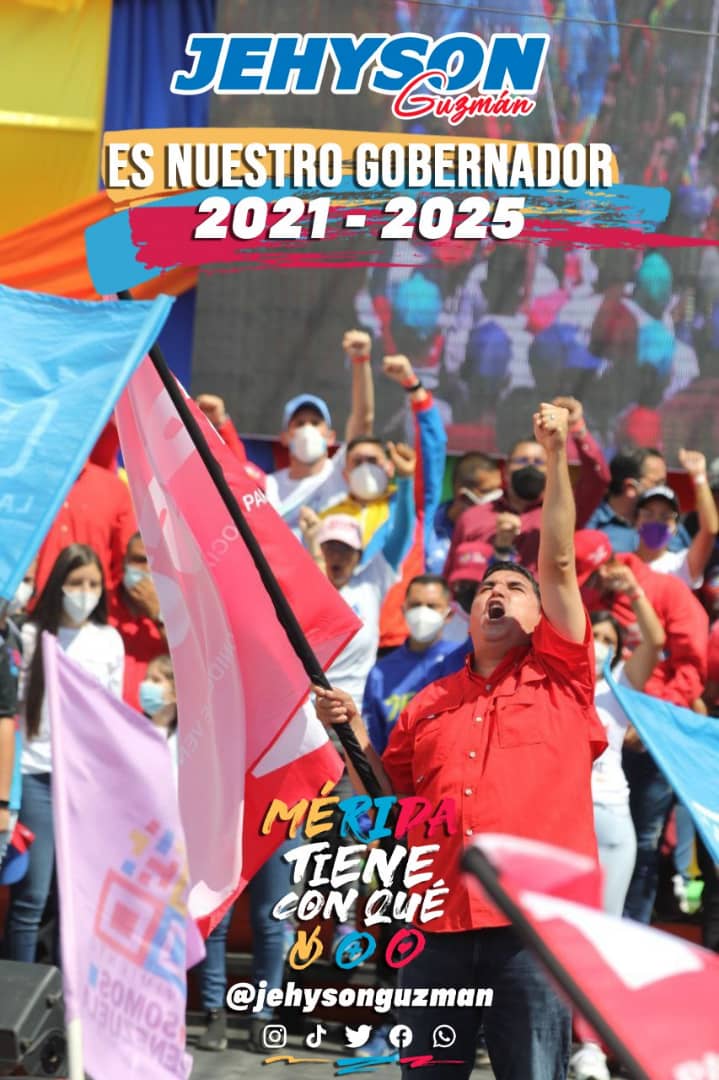 PartidoPSUV's tweet photo. Jehyson Guzmán indiscutible nuevo Gobernador de Mérida agradece al pueblo por tanto amor
https://t.co/GLsWFVKcax 

https://t.co/6L5gX0aMlO