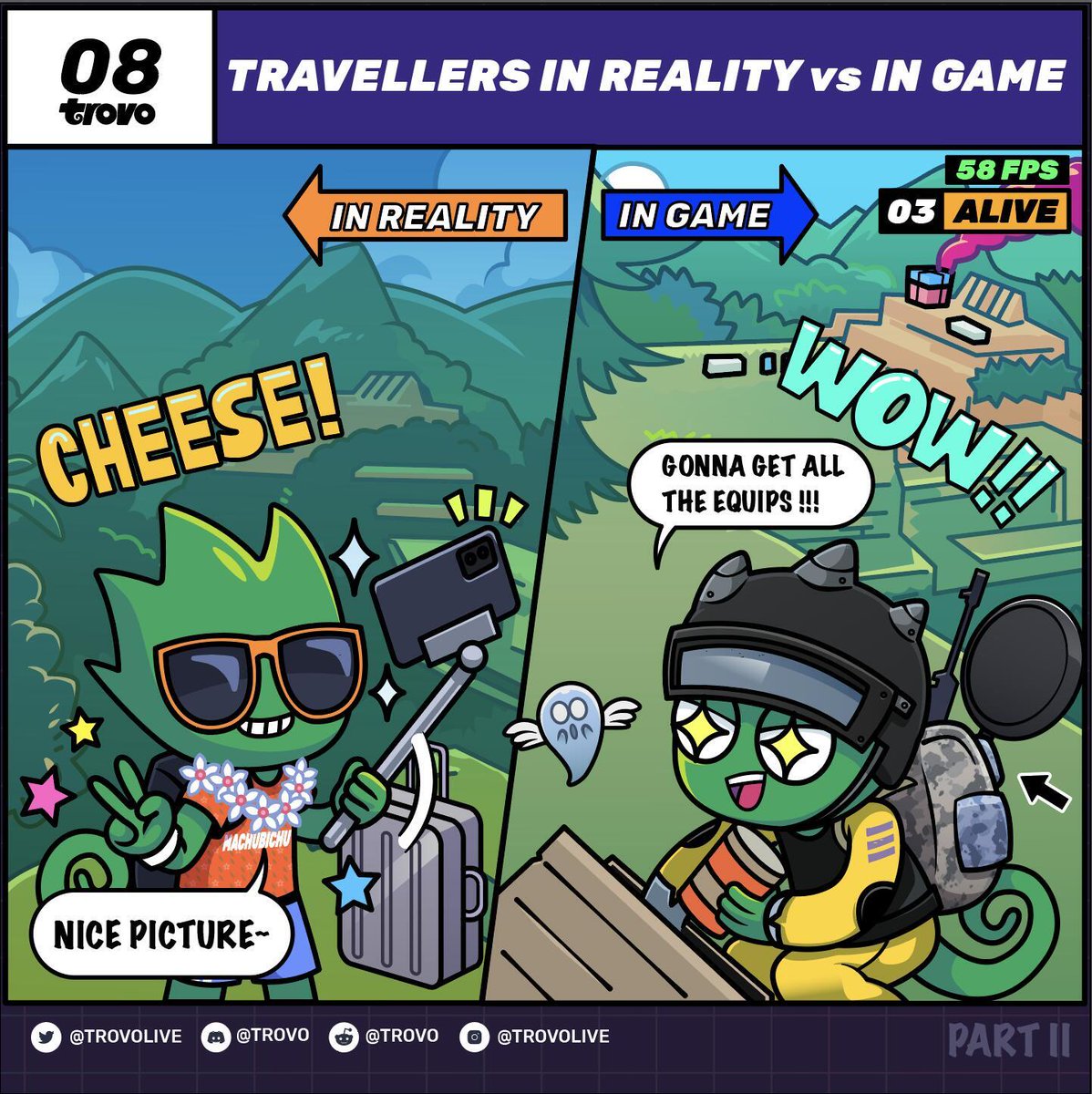 Episode 8.2 of #LeonsComics has arrived! 

What's your travel must-do? Drop your answers in the comments! 
A: Taking photos
B: Exploring local cultures
C: other...comment what it is!