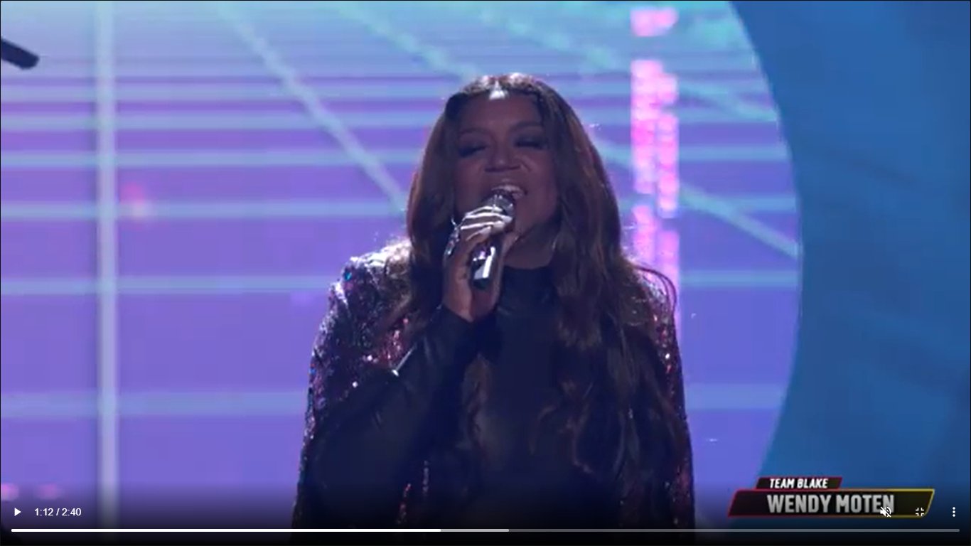 Beautiful performance, Wendy Moten! Happy Birthday!   