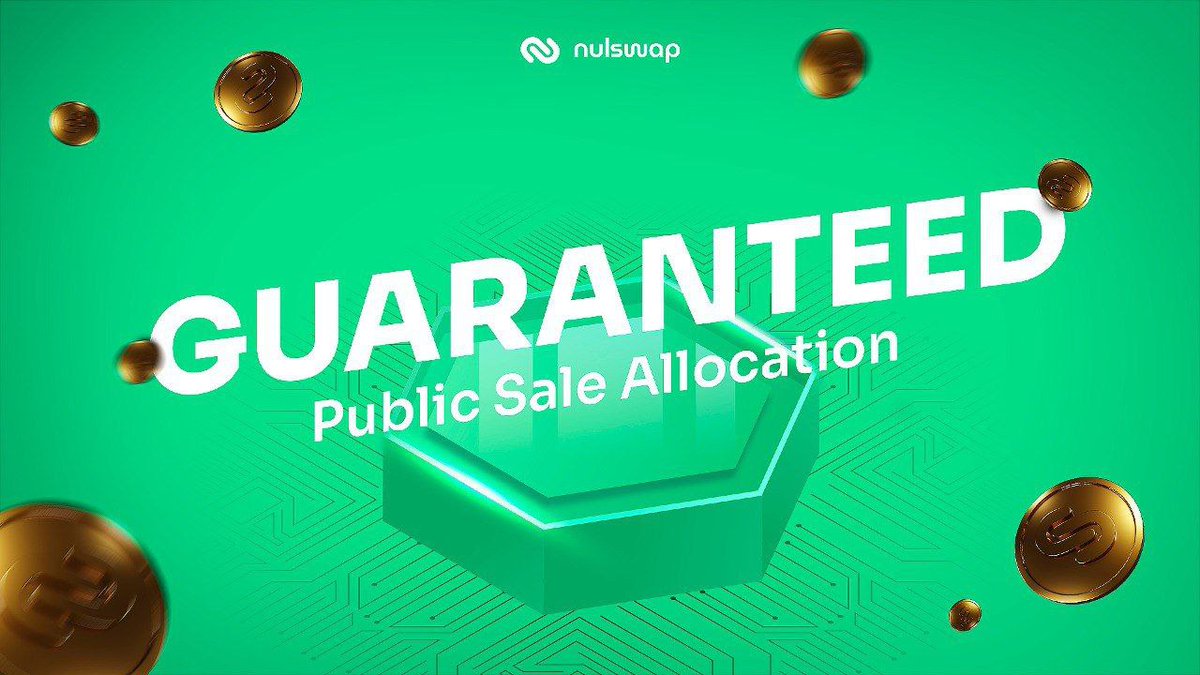 nulswap's tweet photo. The most expected #PUBLICSALE is very close to happen! 

ONE GUARANTEED ALLOCATION 

To participate, follow these steps! 

✅ Follow @nulswap 
✅ Retweet this post
✅ Tag 3 or + friends in the comments
✅ Join telegram: https://t.co/SJtya5PC0H 

#NULS #DeFi #Nswap #DEX https://t.co/bTHPjNtDK0