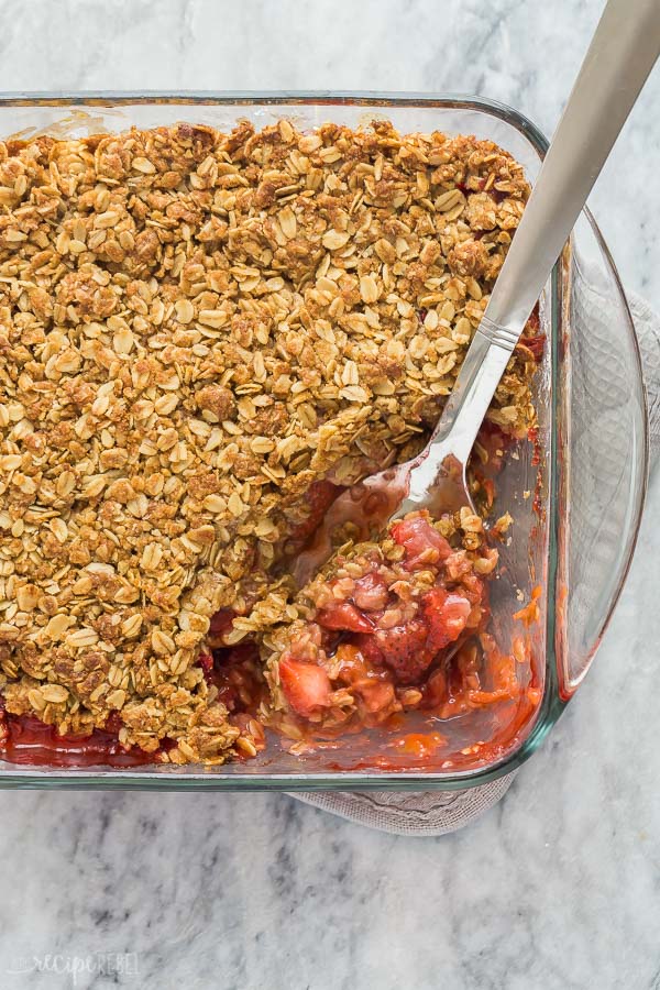 Strawberry Rhubarb Crisp recipe (VIDEO)

 This Strawberry Rhubarb Crisp is a sweet and tangy summer dessert with the crunchiest brown sugar streusel! Don’t forget the ice cream!  If someone made me choose only one dessert to eat for the rest of my life, recipequicks.com/strawberry-rhu…