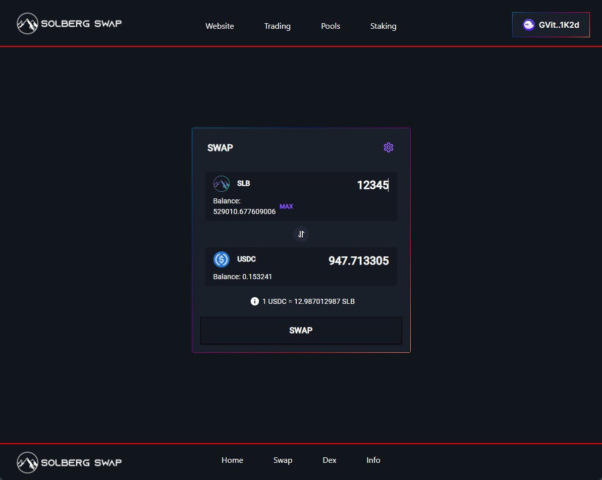 SolbergToken's tweet photo. 🌄 Solberg team is delighted to announce our new project to the community ⬇️
 #SolbergSwap
Stay tuned for more updates coming soon!

Check out the Solberg Swap preview!

What do you think?👀

#Solbergtoken #SolbergSwap 🌄 https://t.co/g5b40rBgmT
