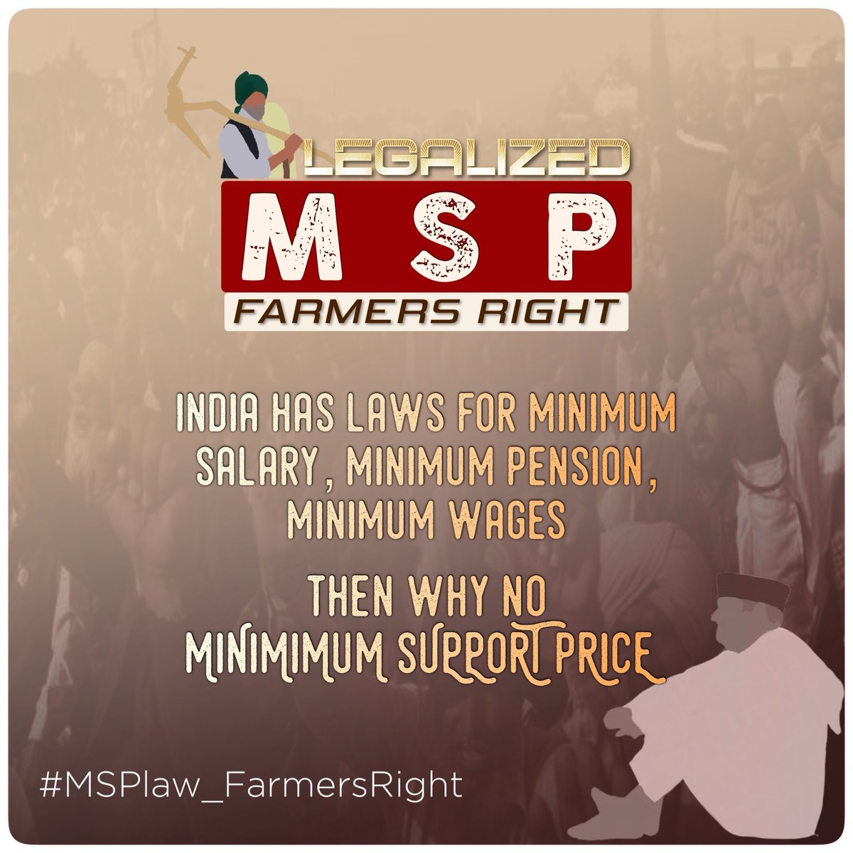 kisanektamorcha's tweet photo. Is announcement of repeal of farm laws enough to end the protest?
Wht abt legal MSP on all crops??
Why is the govt not talking abt ths right??
Is it a way to divert the attention f farmers?
#MSPlaw_FarmersRight https://t.co/KtJLouxEg1