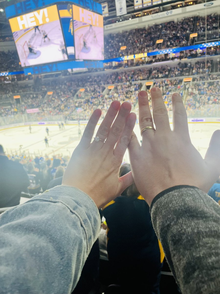 Thanks for the wedding gift <a href="/StLouisBlues/">St. Louis Blues</a>! 💙💛#stlblues #lgb