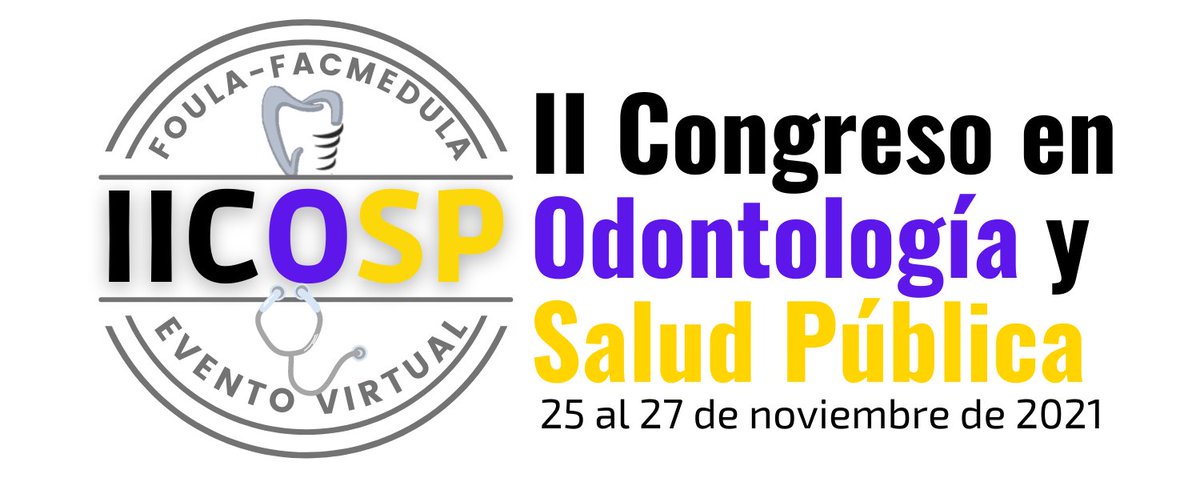 Estas invitado a participar en el:
II Congreso en Odontología y Salud Pública 
es un evento online a celebrarse de manera virtual desde el 25 hasta el 27 de noviembre de 2021,

ENTRADA LIBRE

t.me/IICOSP2021