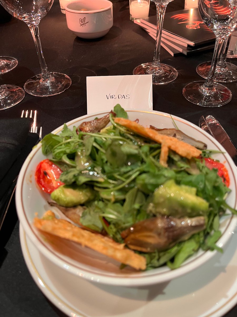 thevirdas's tweet image. I was nominated for best comedy at the International Emmy Awards, for jokes. Call My Agent, a beautiful show I love won. But I got this medal, and ate this fantastic salad. It was an honour to represent my country. Thanks so much to the @iemmys