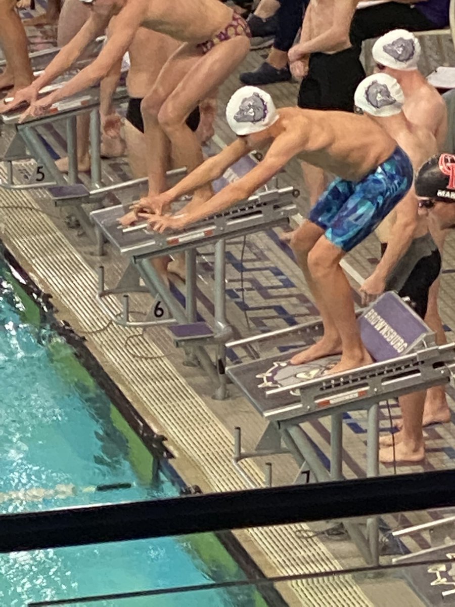 First Swim meet of high school season than off to March in Macys parade with band.