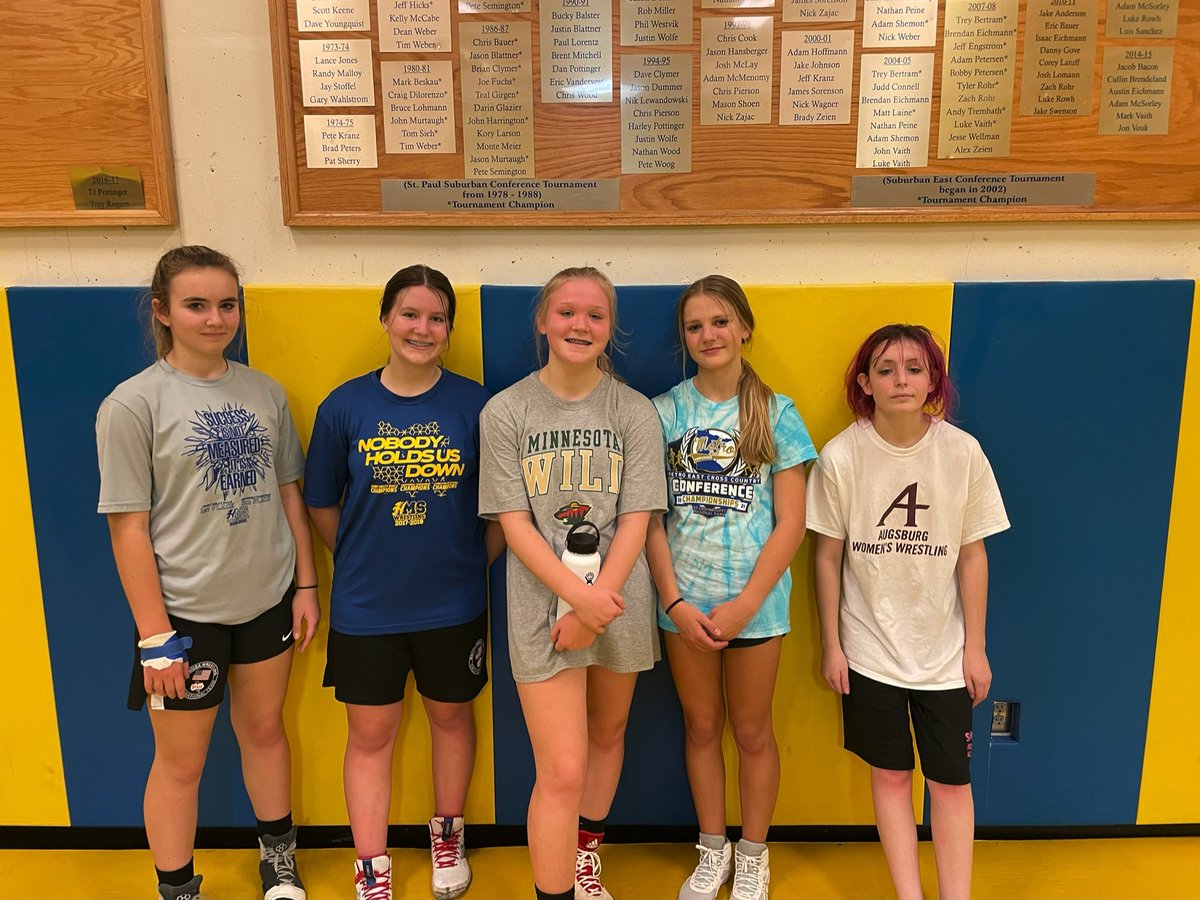 We had an awesome first day at practice. Shout out to these ladies who are first year wrestlers and trying a new sport!