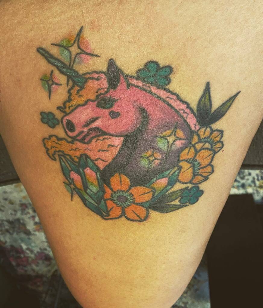ReginaTwine's tweet photo. I’m ashy but I needed to show off my finished piece from @kellymcgrathart! So happy that I found an artist willing to make my colorful dreams come true! Color Tats for all! #GetAColorTest #nctattooers #moretattoos https://t.co/5t2FrmthFt https://t.co/FlgK3UWQCi