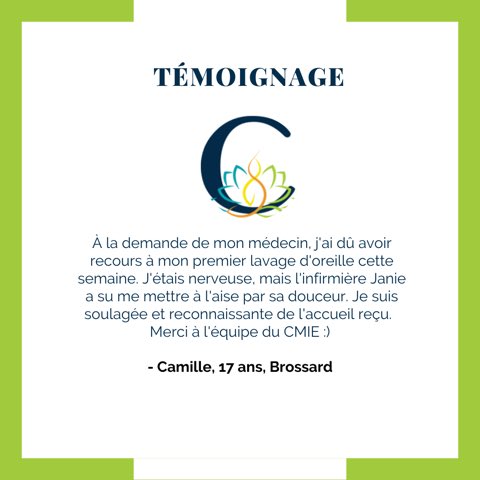 Peu importe le type de rendez-vous avec notre équipe santé, nous prenons soin de votre bien-être. C’est au coeur de notre approche. Bienvenue au CMIE!