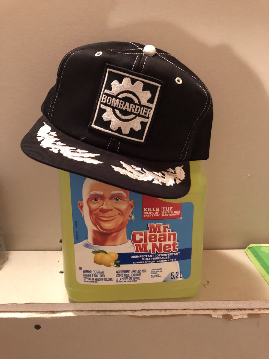 ThingsHatted's tweet image. Mr Clean wearing a vintage Bombardier hat #vintage #bombardier #skidoo #snowmobile #BritishColumbia #MondayMotivation #mondaythoughts #Mondayvibes @Bombardier #DisneyPlus #BTSxAMAs #Metaverse #YellowstoneTV #SurvivorSeries #SpiderManNoWayHome #XboxSeriesX @RealMrClean