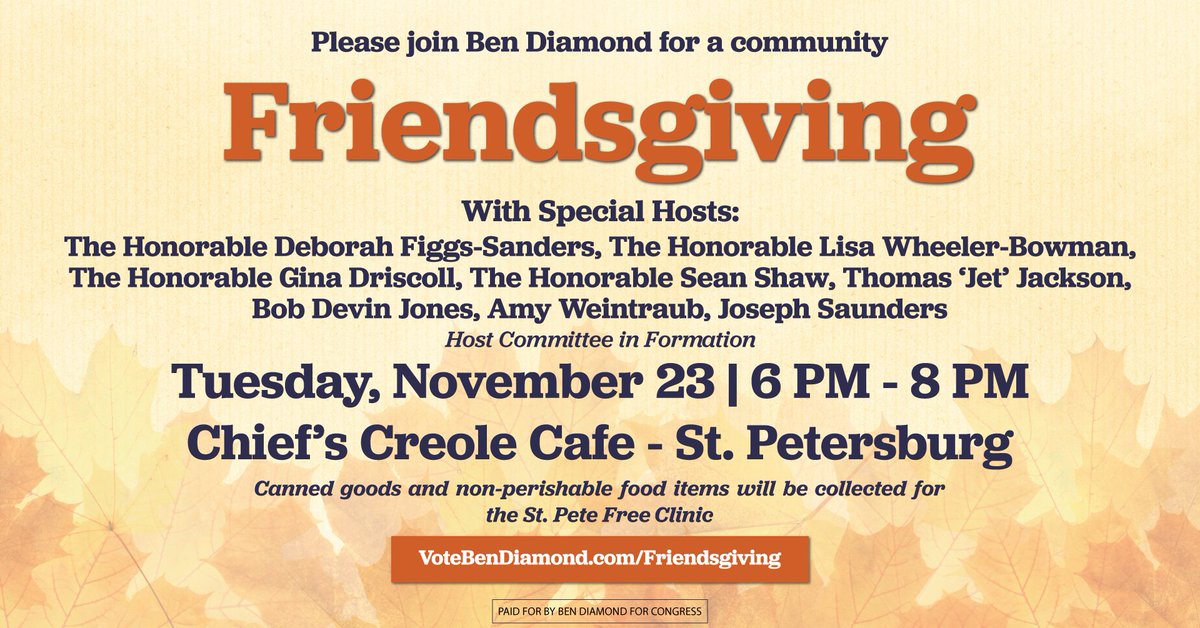 Looking forward to celebrating our community tomorrow night at Creole Cafe! Join us for Friendsgiving, 6PM - 8PM. fb.me/e/1iqLrzjdw