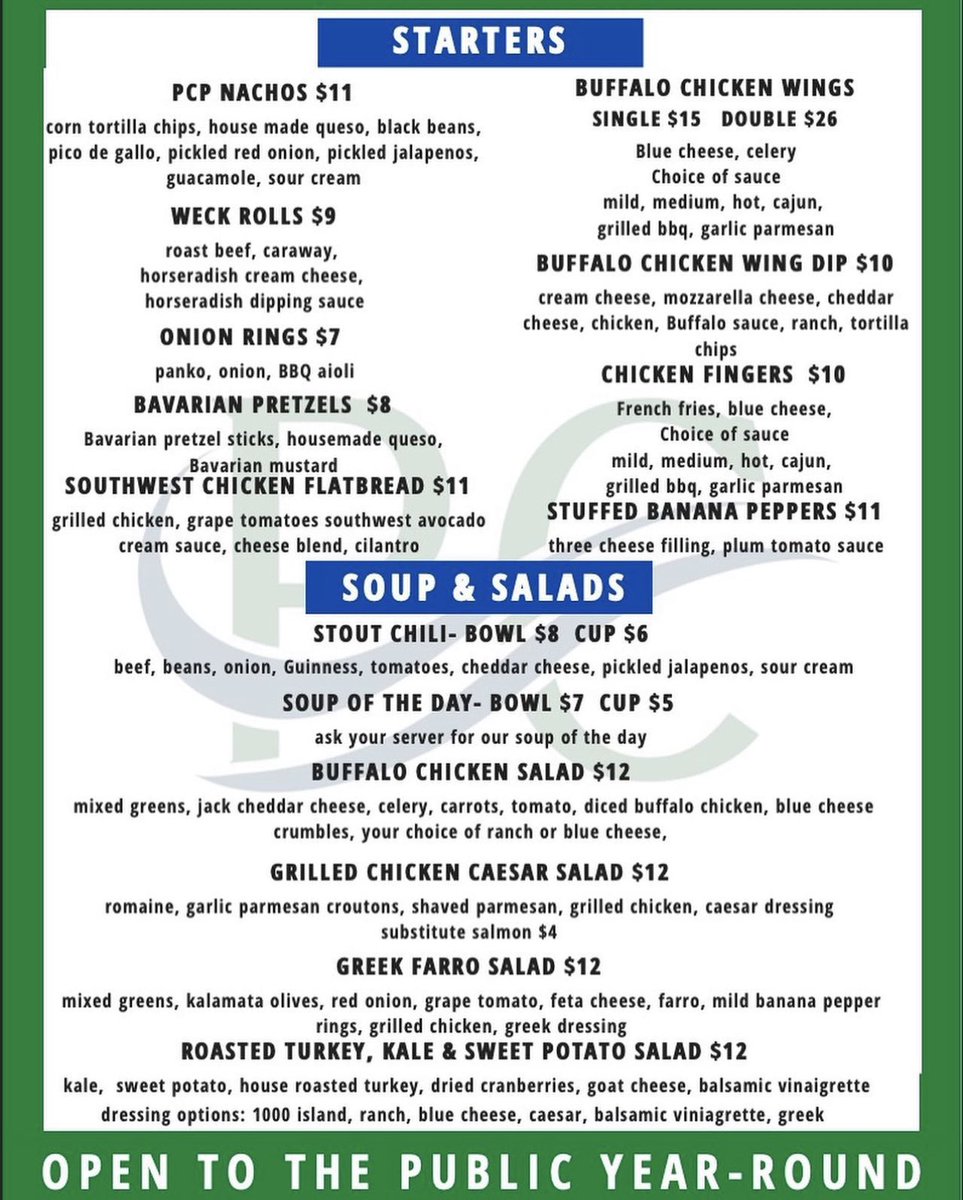 PCGC_Pub's tweet image. Our new fall menu! 🍁