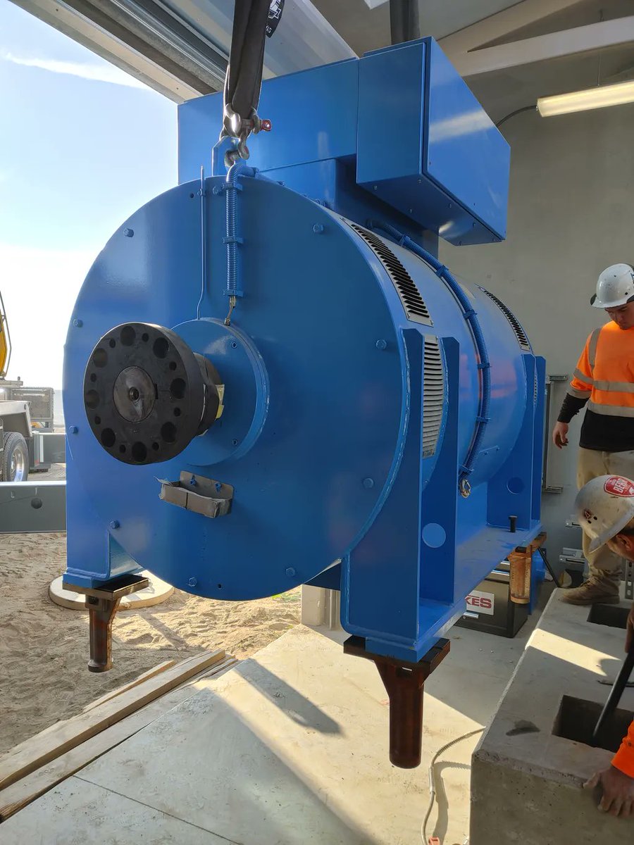 NLine Energy, Inc. (@nlineenergy) on Twitter photo 18,000 lb generator (six VW Beetles) being hoisted into place as part of <a href="/SBVMWD/">San Bernardino Valley Municipal Water District</a>'s 1 MW hydropower project to harness wasted energy into renewable power. 18,000 lb generator (six VW Beetles) being hoisted into place as part of <a href="/SBVMWD/">San Bernardino Valley Municipal Water District</a>'s 1 MW hydropower project to harness wasted energy into renewable power.