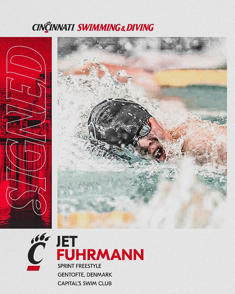 GoBearcatsSWIM's tweet photo. We have another #Bearcat to welcome to the squad! Welcome to UC, Jet! 🌟 https://t.co/noKdojPdRT