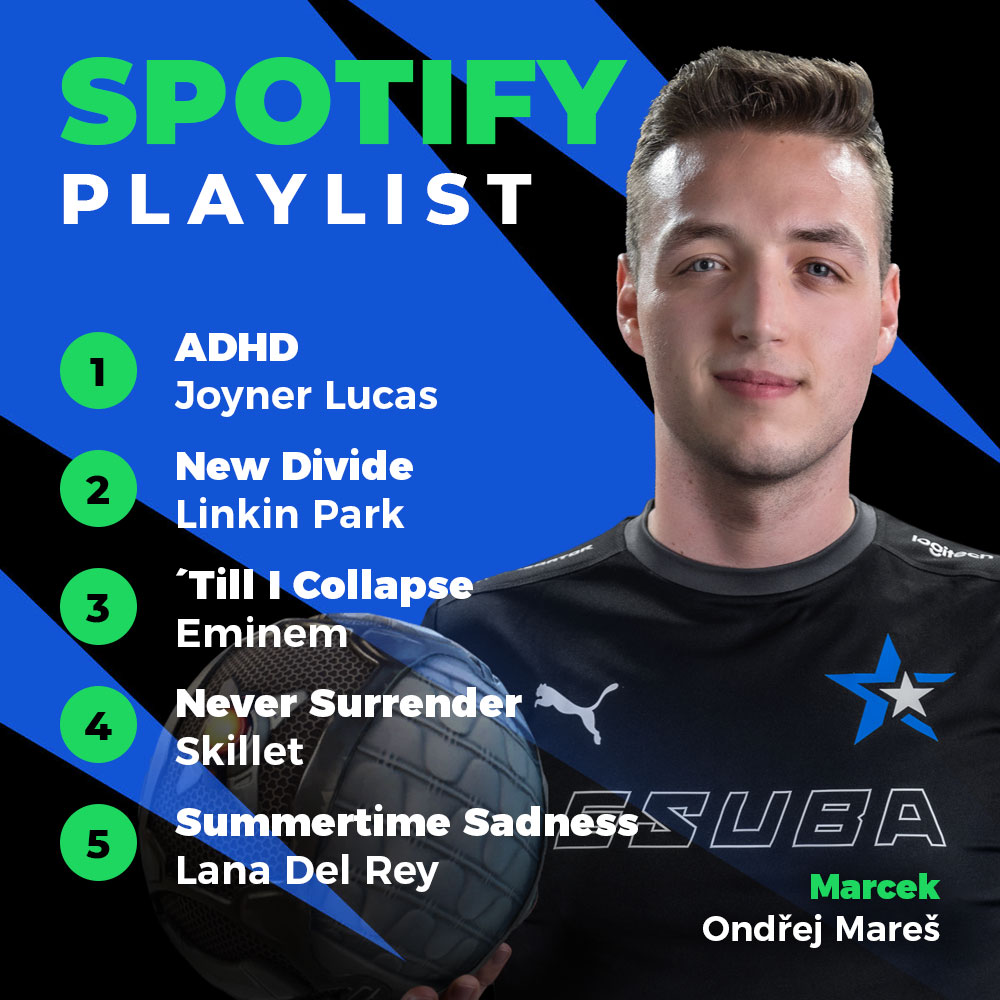 Co poslouchá Ondřej "Marcek" Mareš z Rocket League sekce? 🎧 Nenech si ujít jeho playlist a sleduj nás na Spotify 💙 bit.ly/marcek_playlist