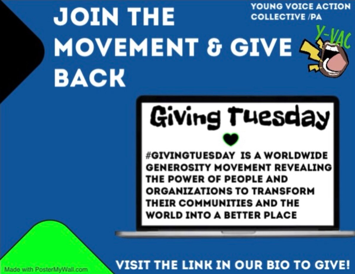 As we come across #givingtuesday we ask that you not only look with your eyes but with your heart, because with your support  YVAC will be able to continue feeding and elevating our communities locally when the system fails to provide.
Click the link in our bio to give❤️