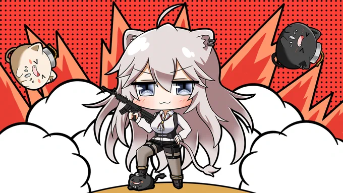 ししろんは銃と爆発がよく似合う#ししらーと 