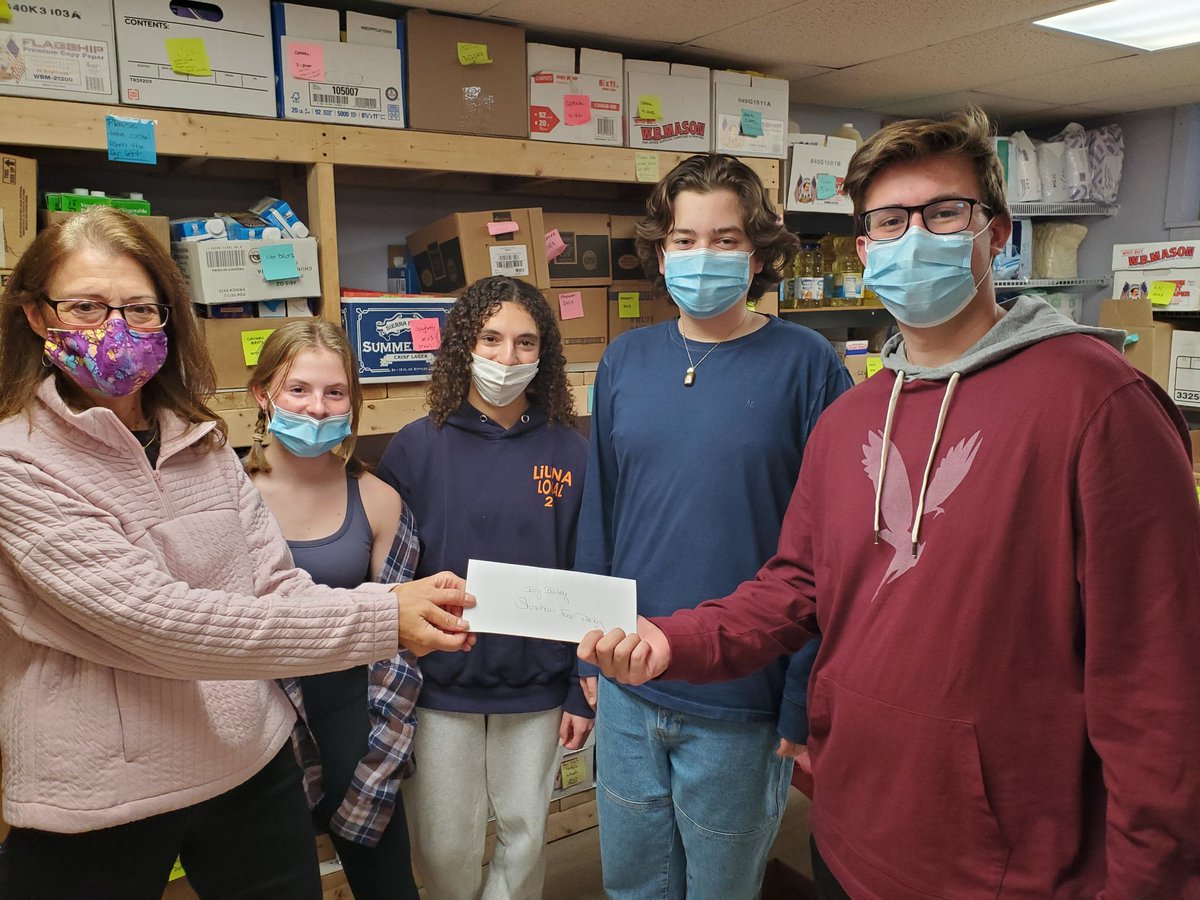 StonehamTrack's tweet image. Thank you to the XC athletes for raising money for The Stoneham Food Bank. I am very proud of you, and always admire your kindness and involvement.  (LilyB kept wandering off, you guys.  She's a handful.)