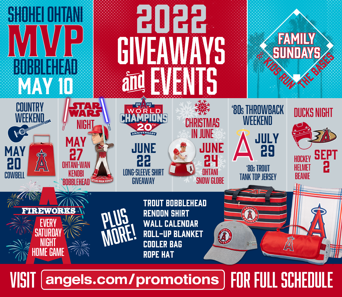Los Angeles Angels on X: The 2022 Giveaways & Events Schedule is here!  Visit  to view the full list and to purchase your  single game tickets for the upcoming season.  /