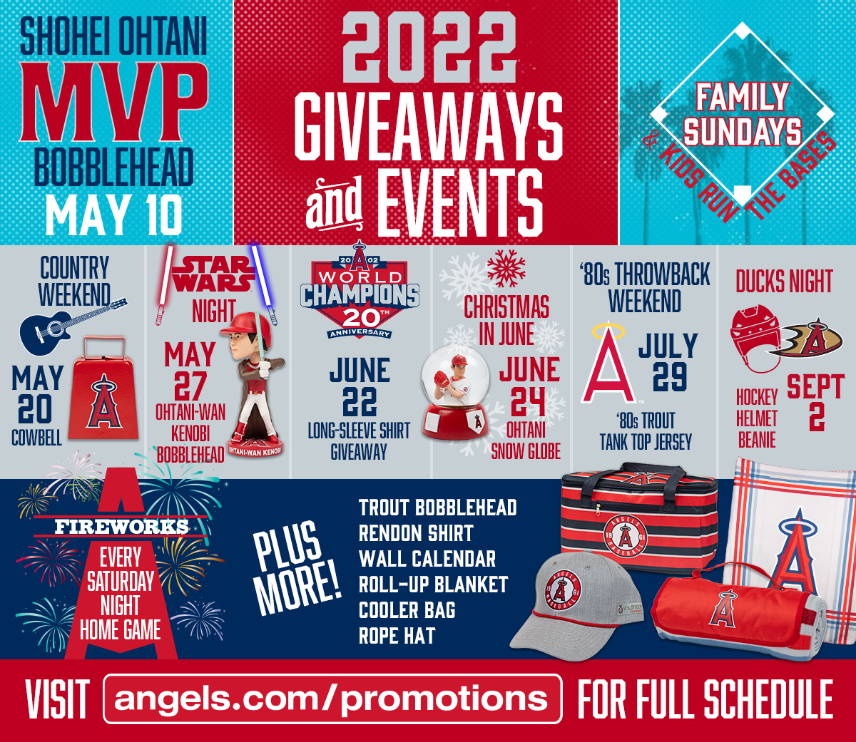 Los Angeles Angels on Twitter "The 2022 Giveaways & Events Schedule is