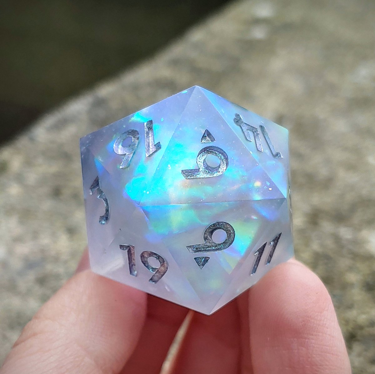 dicemonstershop's tweet photo. GIVEAWAY TIME! 💖
The prize is this Prismatic Glow Mega d20, which is 40mm at its widest point!

To enter:
✅ Follow
✅ Like 
✅ Retweet

Ends Nov 25th at 11am PST!

Another is being given away on instagram too! https://t.co/c8TuymauAq

#dice #handmadedice #ttrpg #dicegiveaway https://t.co/rZb5ufliOH