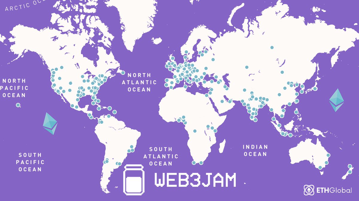 ETHGlobal's tweet image. Nearly 400 hackers from around the world joined us for our last hackathon of the year—working nonstop to push the limits of web3.

Join us for the #Web3Jam Finale—this Wednesday (11/24). Celebrate our hackers and finalists + catch live demos.

12:00pm ET - ethglobal.tv
