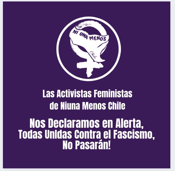 NiUnaMenosChile's tweet photo. Es urgente es ahora, articulando juntas, fortalezcamos toda iniciativa y espacio de encuentro y elaboración de estrategias y sororidad. 

Convoquémonos las sueltas, autónomas,organizadas, jóvenes, mayores, asalariadas,cuidadoras, estudiantes,criando, acompañando:
Unidas SOMOS+ https://t.co/qUC8mrjBLU