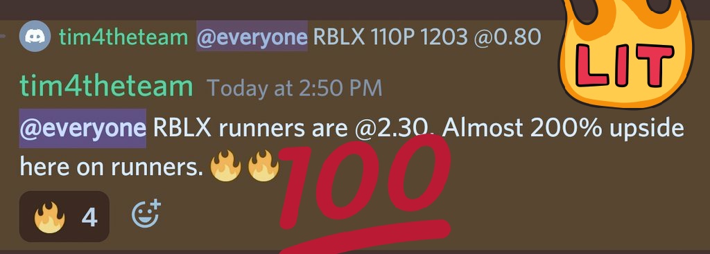 tim4theteam's tweet photo. If we miss any stock on its upside journey, I make sure our members do NOT miss downfall journey - $RBLX.

#tbbt #BIGBOARDBIG100 

Free Discord Server link -- https://t.co/L9doOyHhEr https://t.co/KUAPCJhi6O