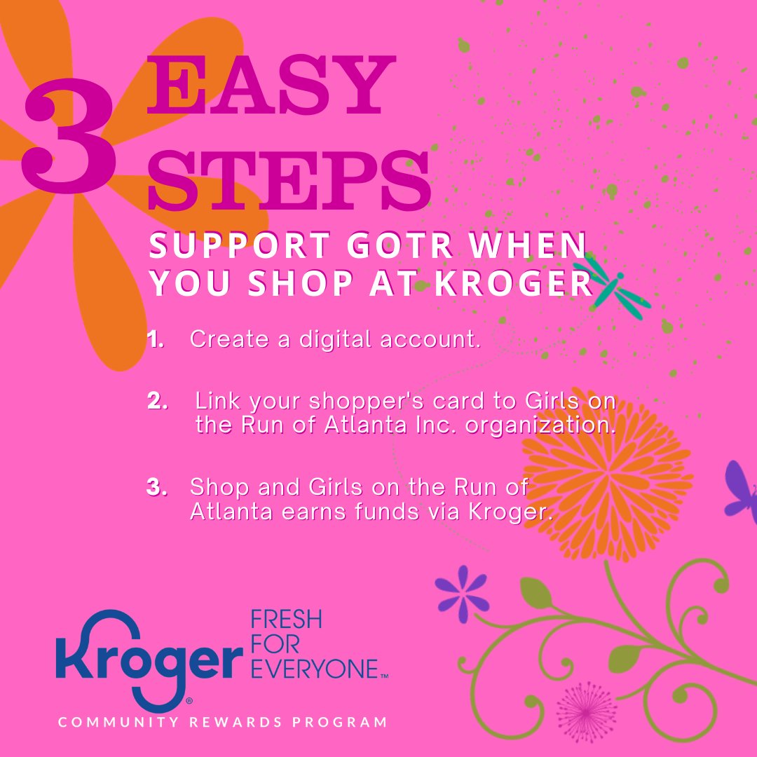 GOTR_GA's tweet image. Do you have more Thanksgiving shopping to do? Shop at your favorite local Kroger and support Girls on the Run at the #SAMETIME!