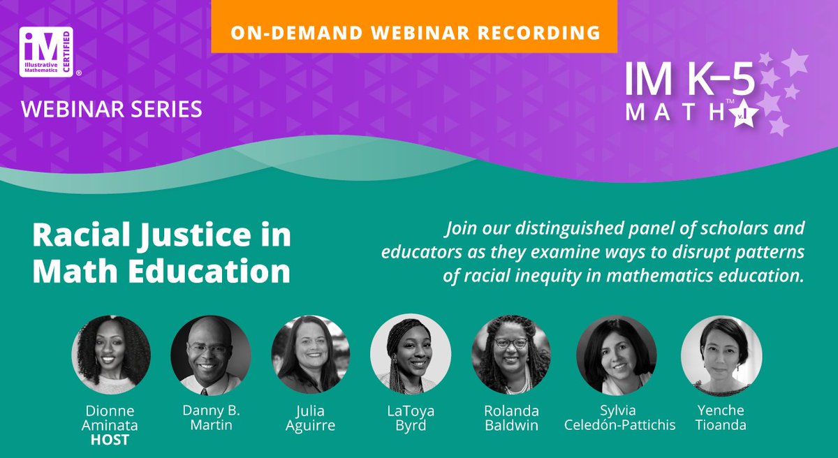 Did you miss our IM K–5 Math™ webinar, Racial Justice in Math Education? Check out the recording to watch a brilliant panel of math education scholars and experts discuss ways to disrupt patterns of racial inequity in mathematics. #LearnWithIM ow.ly/fW5K50GQgzw