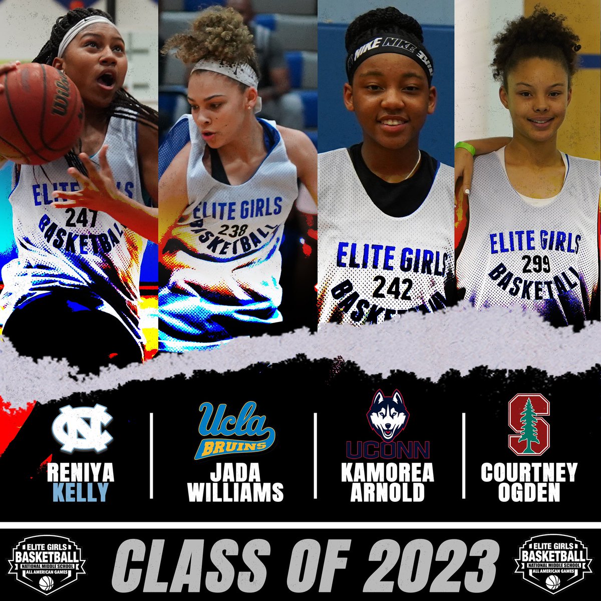 The class of 2023 is starting to heat up 🔥🔥🔥 Congrats to these ladies on their commitments. @mrsmac0606 <a href="/CourtneyP_Ogden/">C O U R T</a> <a href="/ReniyaKelly/">Reniya Kelly</a> @Kamorea_2023 #WhereTheEliteCompere #TMC🏁 
@egbhoops