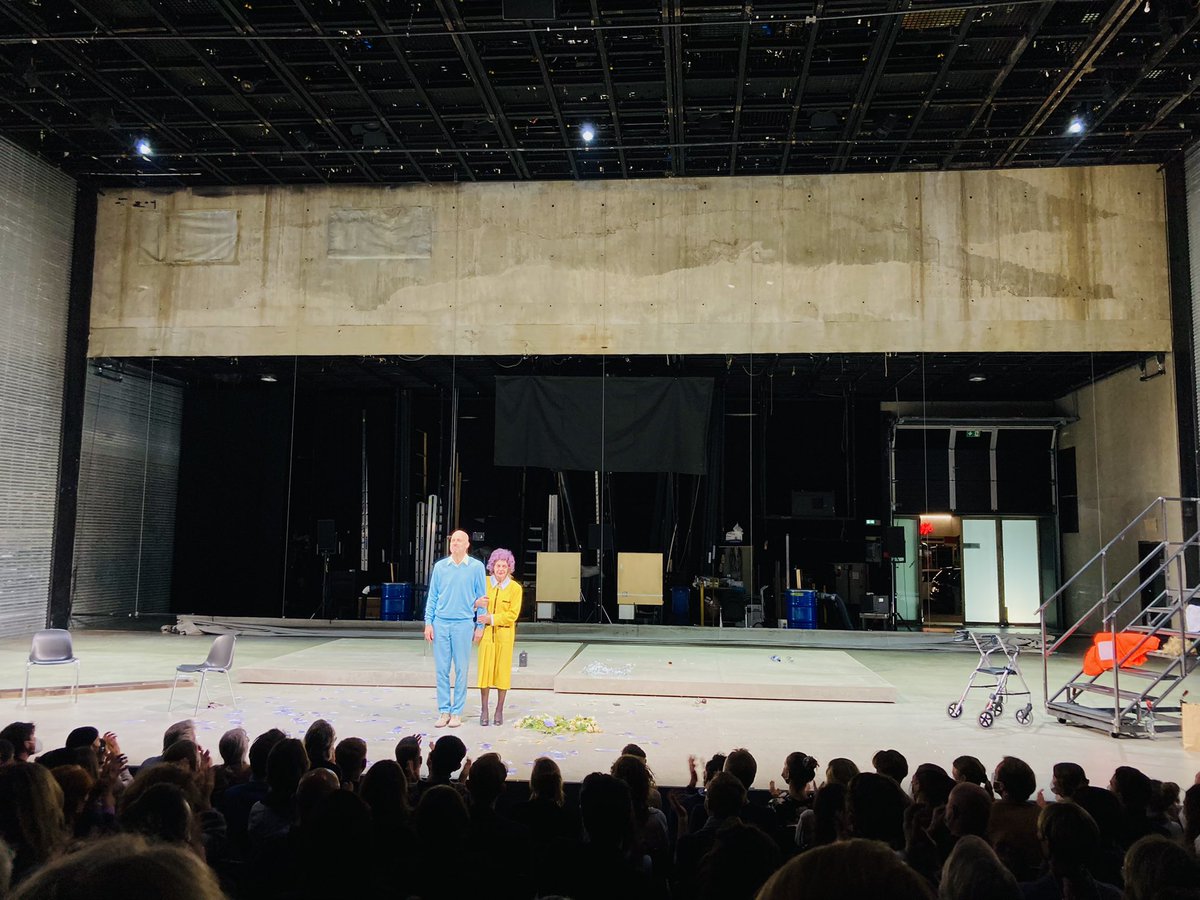 ManuelBrug's tweet photo. Mother is worst: again the dramatisation of a successful novel @schaubuehne with #eurotrash #christiankracht. #janbosse is blessed 😇 with slacky #joachimmeyerhoff and incredible #angelawinkler. We got a - little to long - mixture of #beckett, #psycho, #haroldandmaude on a 🛥. 😜 https://t.co/X0L3gBueqf