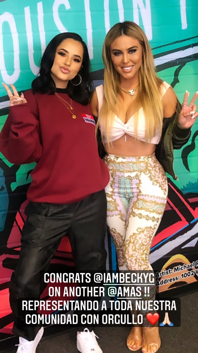 I want to recognize this AMAZING human <a href="/iambeckyg/">Becky G</a> She has worked all her life to give her family a better life, the amount of pressure she has endured is commendable, she deserves every win she gets. Congrats for <a href="/AMAs/">American Music Awards</a> ur speech said it all. Best of luck on your new talk show
