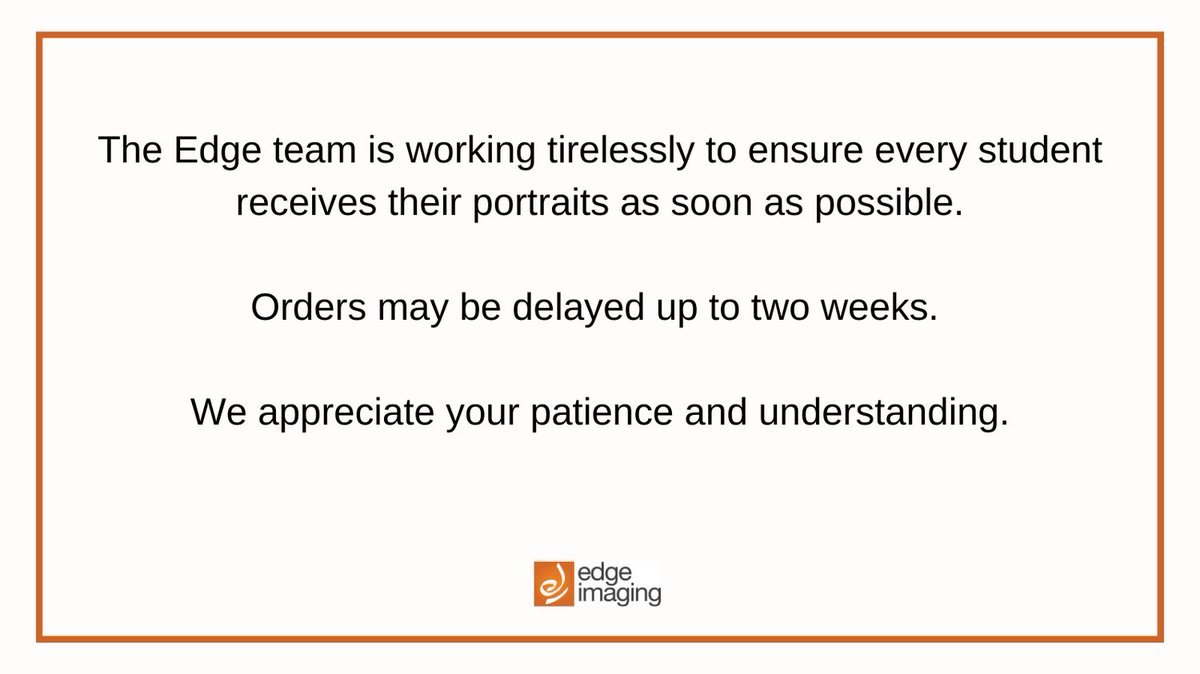 We are experiencing extremely high volume as we prepare orders for the holidays.