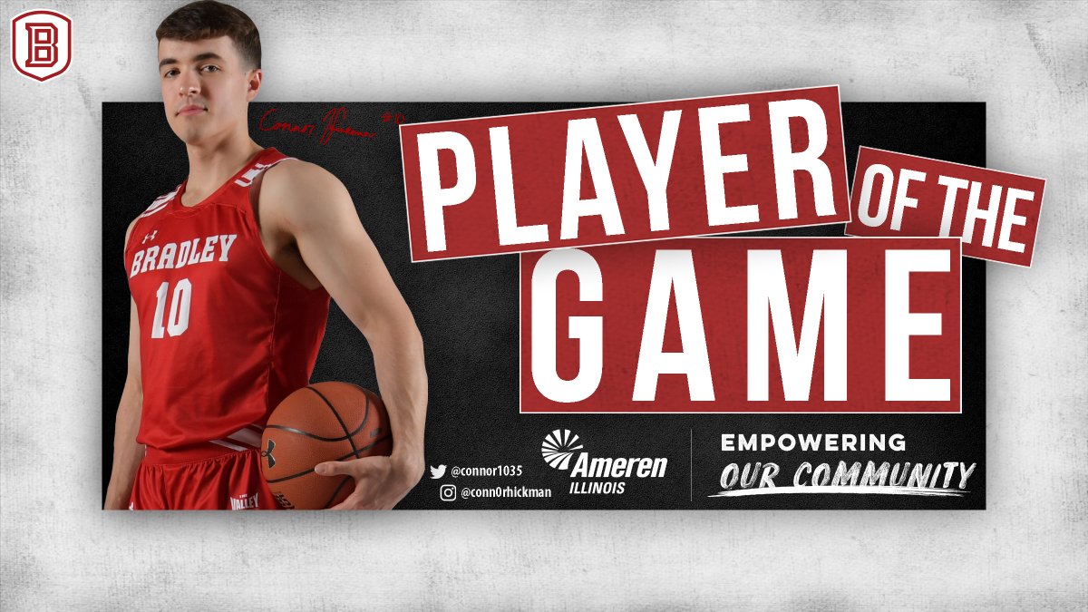 BradleyUMBB's tweet photo. Scoring a career-best 14 points – including 12 during a second-half rally – Connor Hickman is your Ameren Illinois Player of the Game for his performance against Duquesne
Recap ⏩ https://t.co/cL5Ytyy7EM https://t.co/Ec7A6eki6P