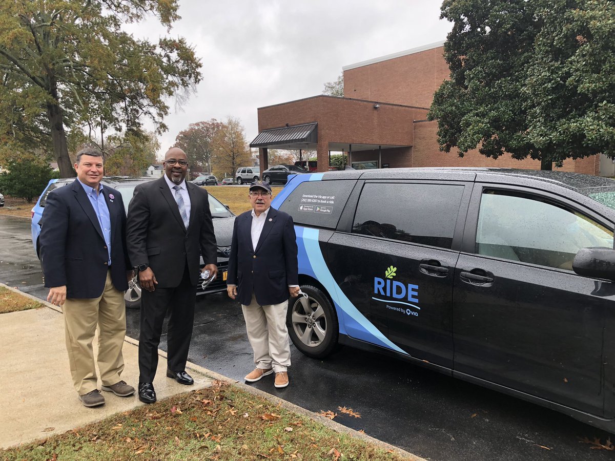 GKButterfield's tweet photo. Today, I joined @ridewithvia to celebrate RIDE — Wilson, NC’s award-winning, tech-enabled public on-demand ride service that is expanding the community's access to affordable, efficient transportation. 

I'm proud of Wilson for pioneering the future of rural public transit. https://t.co/6Y0oqRYTFt