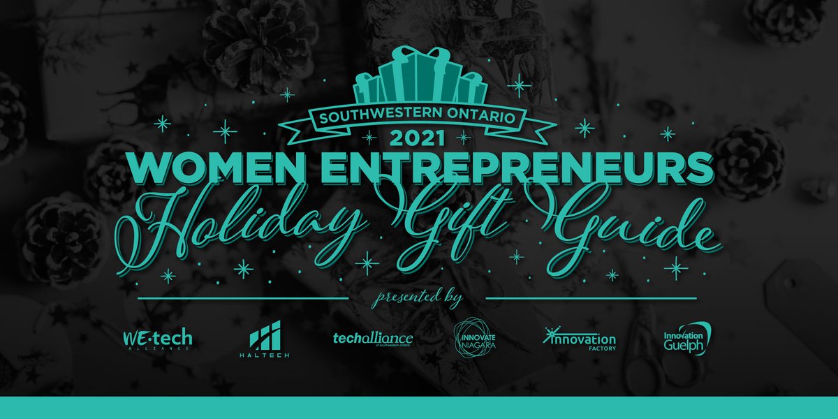 WEtechAlliance's tweet photo. Our #Holiday #GiftGuide is back for year 2!

We've once again partnered with fellow Southwestern Ontario Regional Innovation Centres to highlight some of our favorite gifts from women #entrepreneurs in the Southwestern Ontario!

➡️ https://t.co/L5eRHdnpmI

#YQG #CKont #ShopSWO https://t.co/s9YGLrYZGv