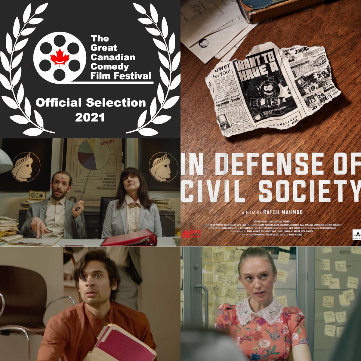 In Defense of Civil Society by Rafeh Mahmud &amp; Rouvan Silogix is an Official Selection at The Great Canadian Comedy Film Festival! Streaming online from Dec. 2nd - Dec. 5th. Tickets go on sale today!

linktr.ee/greatcanadianf… 

#comedy #theatreartaud #officialselection #filmfest
