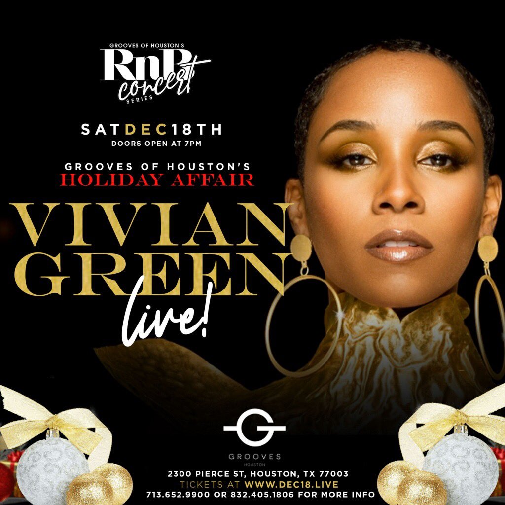 HOUSTON !! Come join me at #GroovesofHouston 12/18 !!! I can’t wait to see everyone !💚💚💚💚