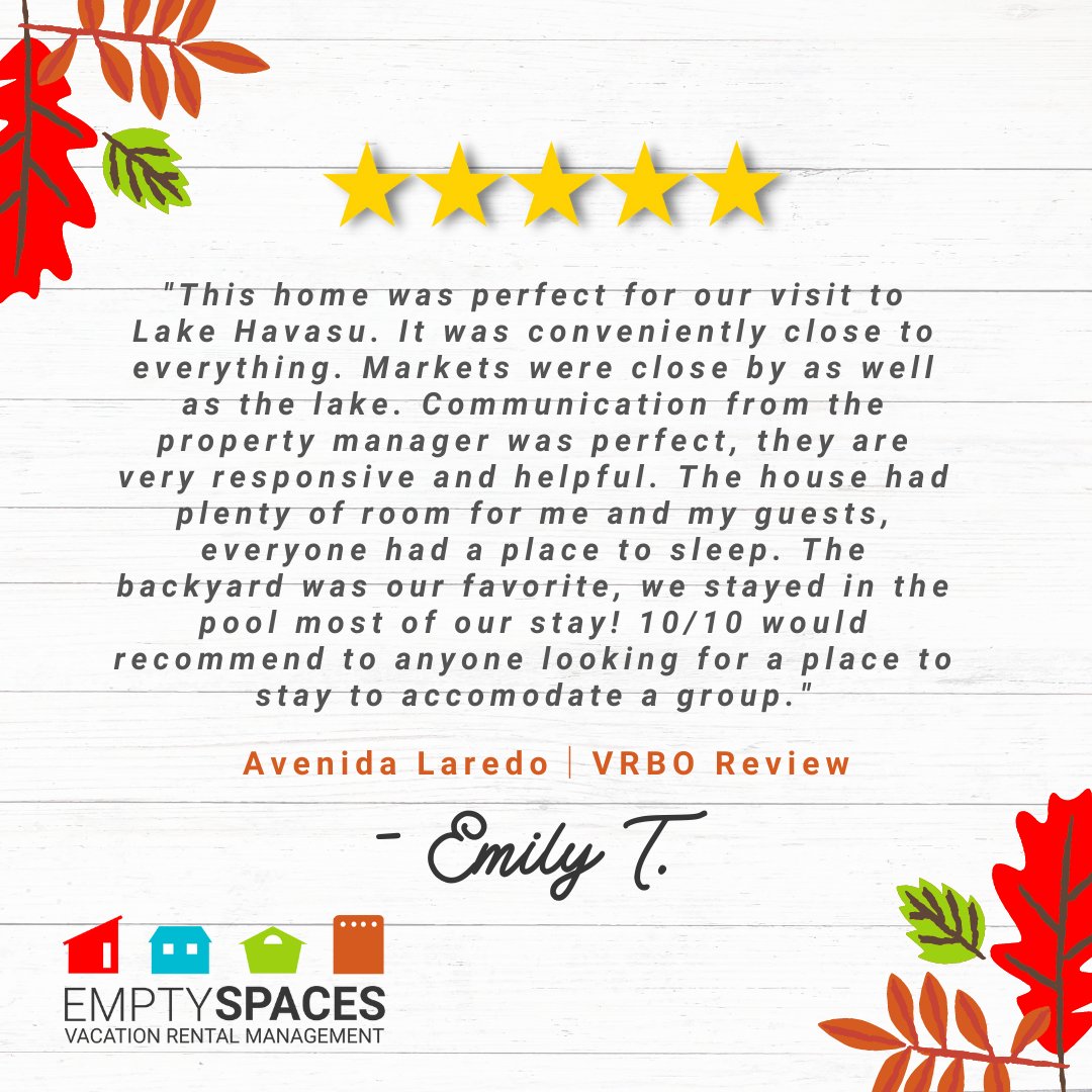 emptyspacesVRM's tweet image. Our #vacation homes in Lake Havasu City, AZ are simply unforgettable, outfitted with private pools, fire pits, spas, outdoor living spaces, gourmet kitchens, an abundance of sleeping spaces, and so much more!

Book your #LakeHavasu vacation today! esvrm.com/vacation-renta…